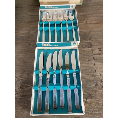 319 - Ten boxed Oneida stainless steel cutlery sets