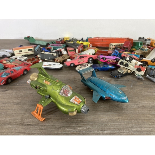 337 - A large collection of vintage diecast model vehicles to include Lesney Matchbox Speed Kings, Corgi W... 