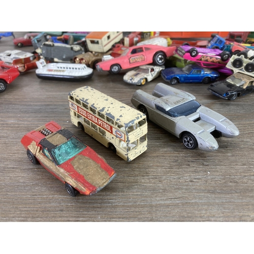 337 - A large collection of vintage diecast model vehicles to include Lesney Matchbox Speed Kings, Corgi W... 