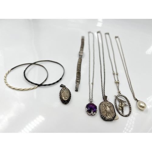 1135 - A collection of .925 silver jewellery - approx. gross weight 39.25 grams