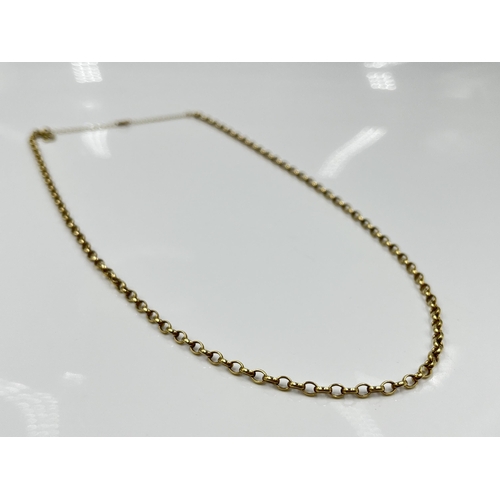 1148 - A hallmarked Sheffield 9ct gold belcher chain necklace, dated 1982 - approx. gross weight 9.55 grams... 