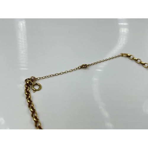 1148 - A hallmarked Sheffield 9ct gold belcher chain necklace, dated 1982 - approx. gross weight 9.55 grams... 