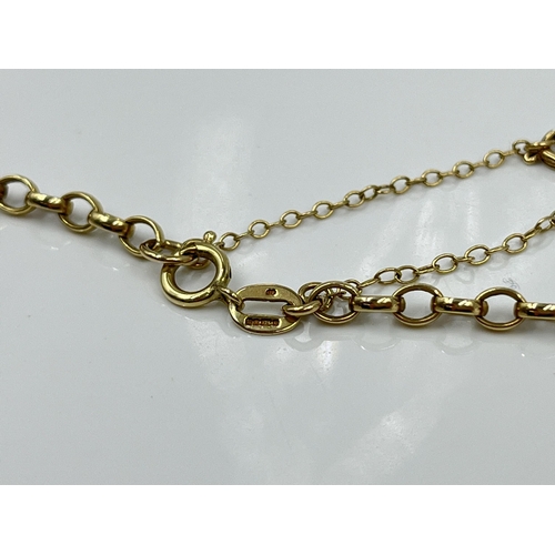 1148 - A hallmarked Sheffield 9ct gold belcher chain necklace, dated 1982 - approx. gross weight 9.55 grams... 