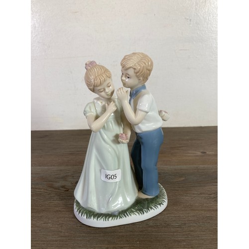 253 - Seven ceramic figurines to include W.H. Goss Peggy, Royal Doulton Sweet Seventeen - HN 2734, Coalpor... 