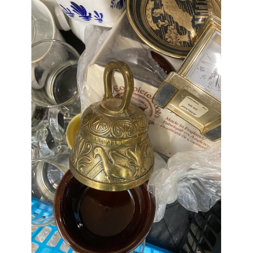 774 - Two boxes containing assorted items to include Milton Brook pestle and mortar, Woods Burslem England... 