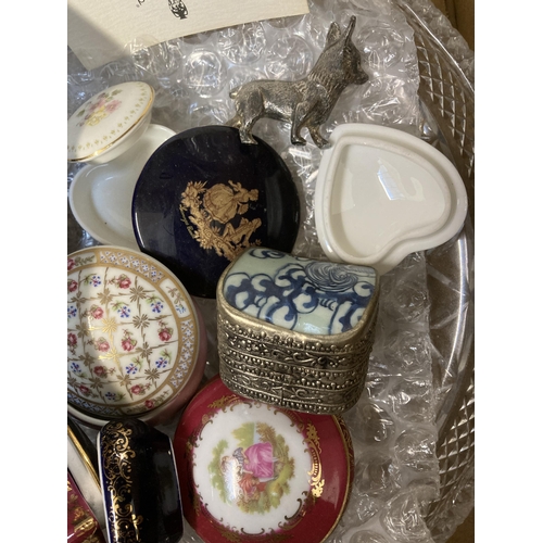 775 - Two boxes containing ceramics and glassware to include boxed Royal Worcester Capri cake plate, boxed... 