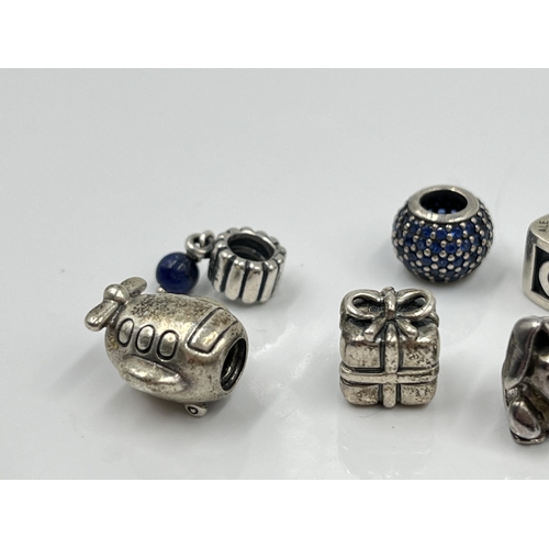 1079 - Twelve Pandora .925 silver charms - approx. gross weight 37 grams