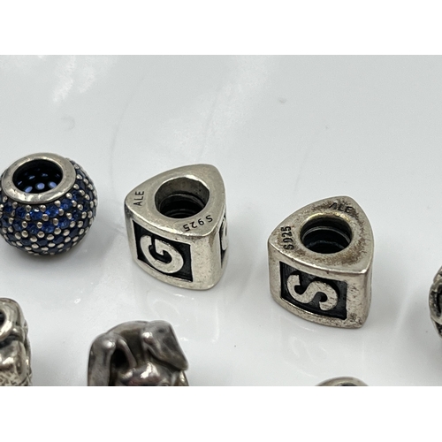 1079 - Twelve Pandora .925 silver charms - approx. gross weight 37 grams