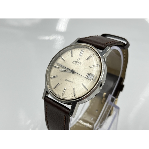 1171 - A 1970s Omega Geneve cal. 1012 automatic men's wristwatch - ref no. 168.0163