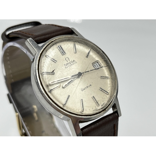 1171 - A 1970s Omega Geneve cal. 1012 automatic men's wristwatch - ref no. 168.0163