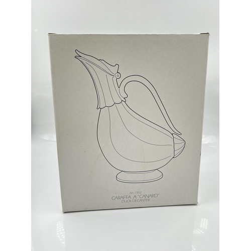 208 - A boxed Caraffa A Canard duck decanter