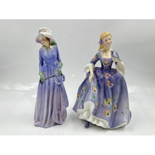 222 - Two Royal Doulton figurines, Maureen - HN 1771 and Nicola - HN 2839