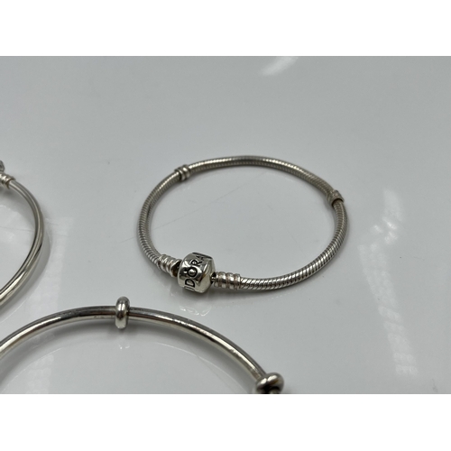 1091 - Four Pandora .925 silver bracelets - approx. gross weight 51 grams