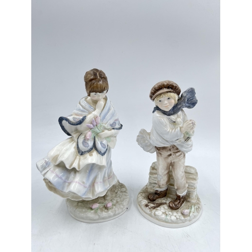 239 - Two Coalport bone china figurines designed by Elisabeth Woodhouse, one 'The Boy' limited edition no.... 