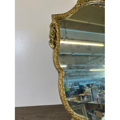 86 - An Atsonea gilt framed easel back mirror - approx. 70cm high x 54cm wide