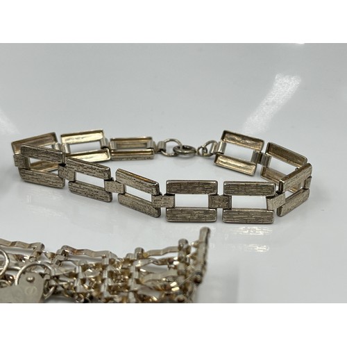 1138 - Five sterling silver bracelets - approx. gross weight 82.46 grams