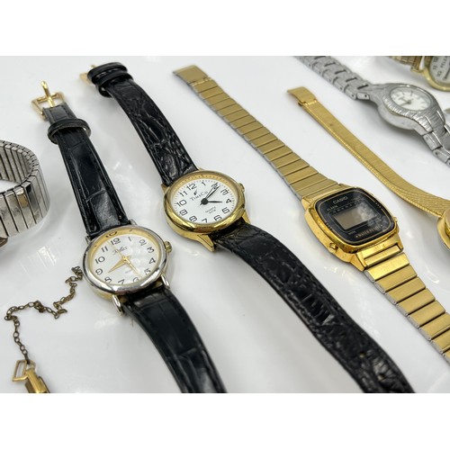 1192 - Nine ladies wristwatches to include Casio, Oris, Sekonda etc.