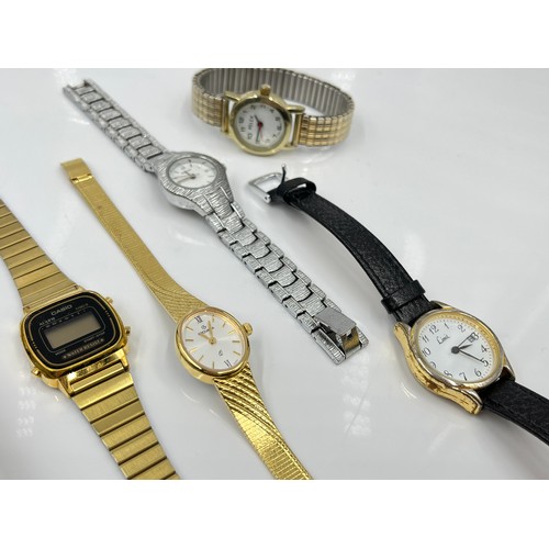 1192 - Nine ladies wristwatches to include Casio, Oris, Sekonda etc.