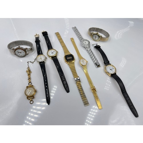 1192 - Nine ladies wristwatches to include Casio, Oris, Sekonda etc.