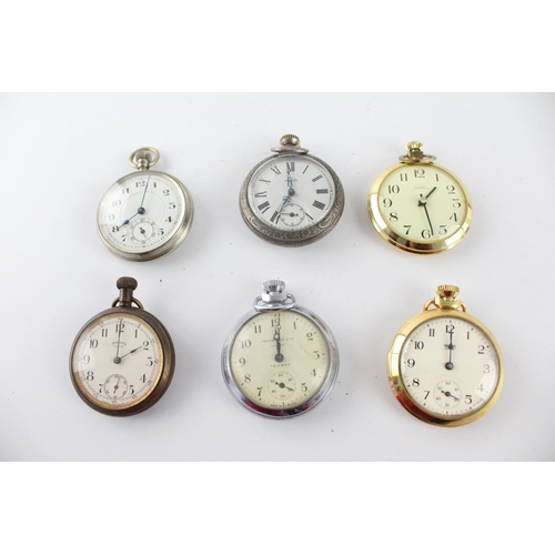 1179 - Six vintage hand-wind pocket watches to include Smiths, Ingersoll etc.