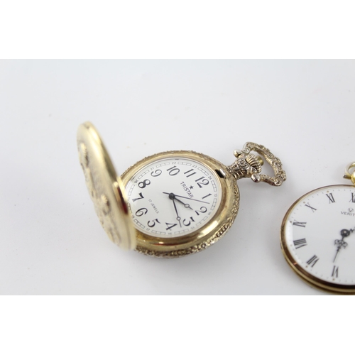 1182 - Four hand-wind pocket watches to include Verity, Timex etc.