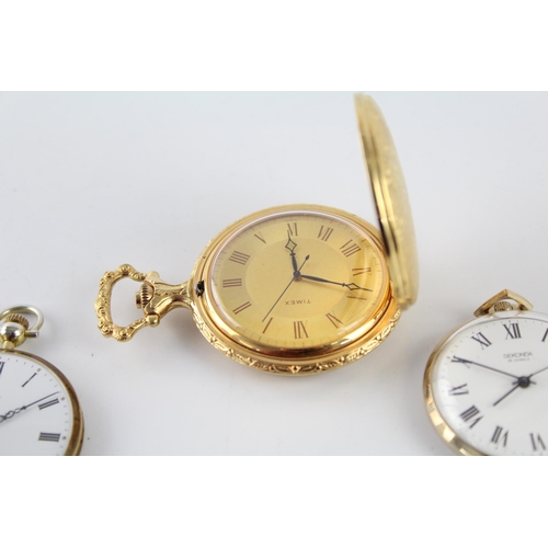 1182 - Four hand-wind pocket watches to include Verity, Timex etc.