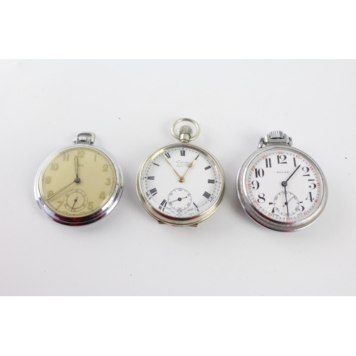 1183 - Three hand-wind pocket watches to include Solar, Oris etc.