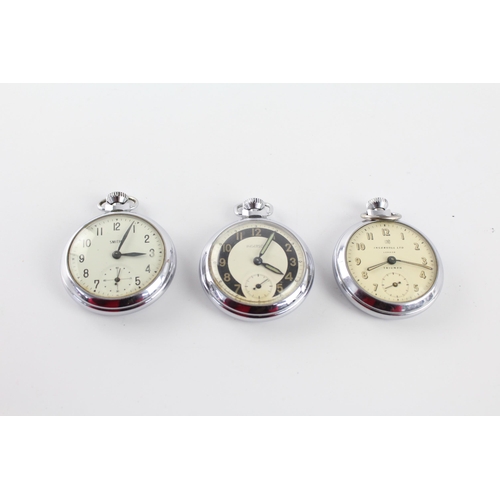 1184 - Three hand-wind pocket watches, two Ingersoll and one Smiths