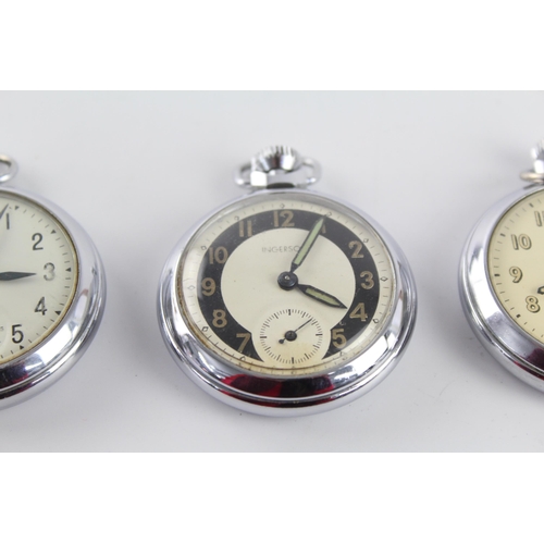 1184 - Three hand-wind pocket watches, two Ingersoll and one Smiths