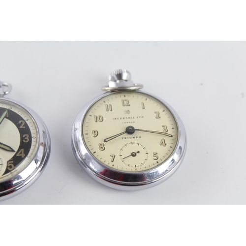 1184 - Three hand-wind pocket watches, two Ingersoll and one Smiths