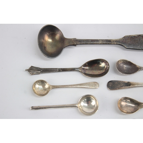 1216 - Eight hallmarked sterling silver condiment spoons - approx. gross weight 51 grams