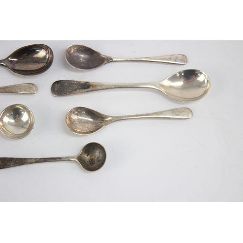 1216 - Eight hallmarked sterling silver condiment spoons - approx. gross weight 51 grams