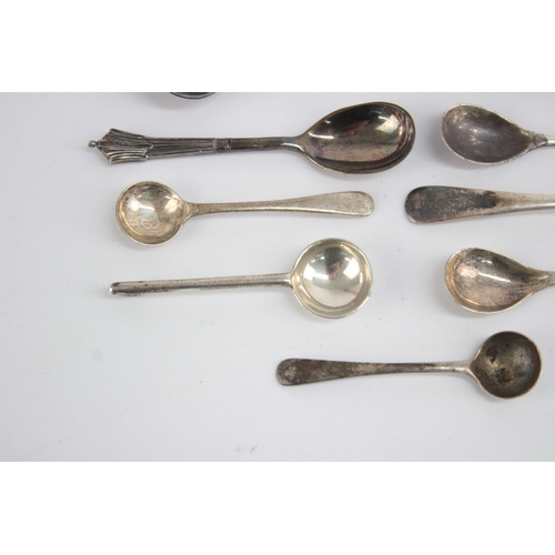 1216 - Eight hallmarked sterling silver condiment spoons - approx. gross weight 51 grams