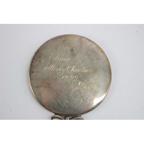 1217 - An Asprey hallmarked Birmingham silver hand mirror, dated 1996 - approx. gross weight 53 grams and 1... 