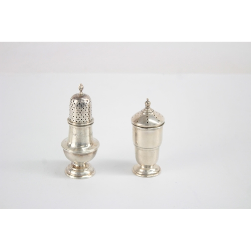 1221 - Two hallmarked sterling silver salt and pepper cellars - approx. gross weight 79 grams