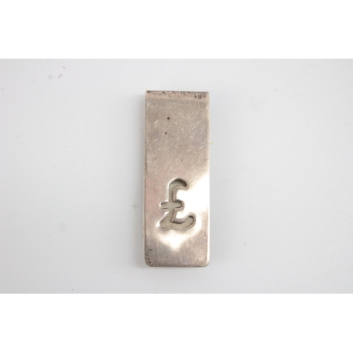 1227 - A hallmarked Edinburgh silver money clip, dated 1996 - approx. gross weight 20 grams and 6cm long