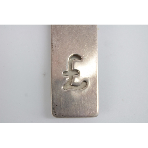 1227 - A hallmarked Edinburgh silver money clip, dated 1996 - approx. gross weight 20 grams and 6cm long