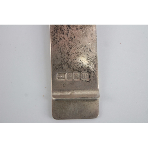 1227 - A hallmarked Edinburgh silver money clip, dated 1996 - approx. gross weight 20 grams and 6cm long