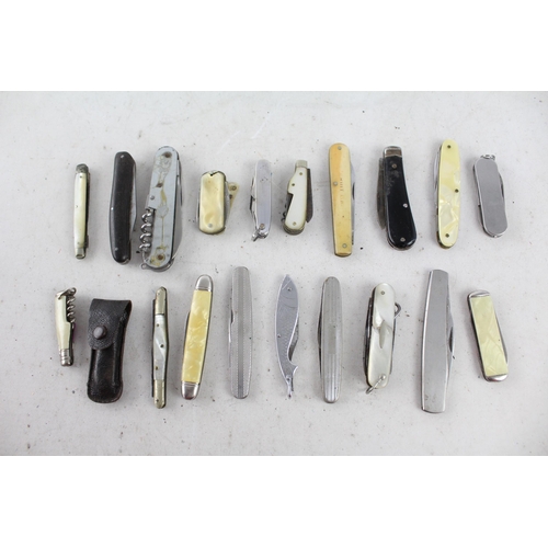 1245 - Twenty antique and vintage pocket knives