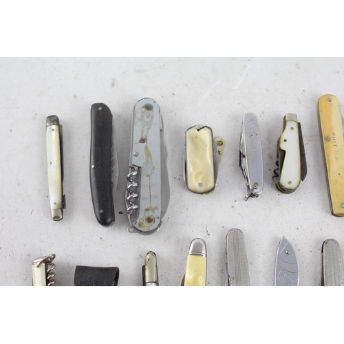 1245 - Twenty antique and vintage pocket knives