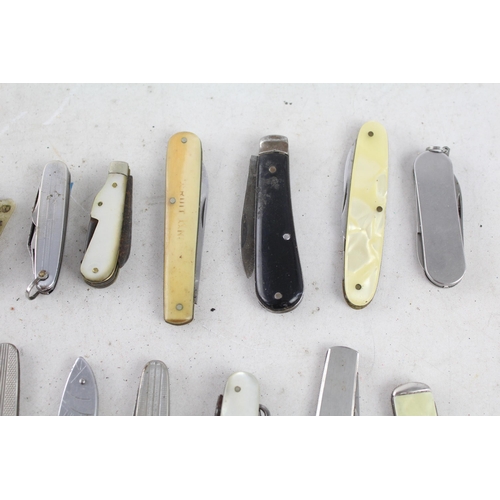 1245 - Twenty antique and vintage pocket knives