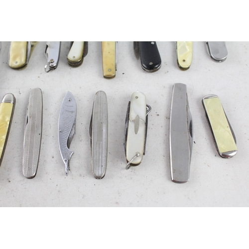 1245 - Twenty antique and vintage pocket knives