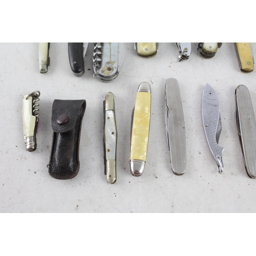 1245 - Twenty antique and vintage pocket knives