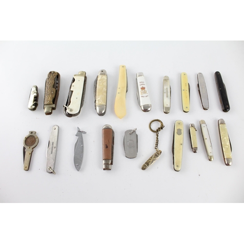 1247 - Twenty antique and vintage pocket knives to include mother of pearl etc.