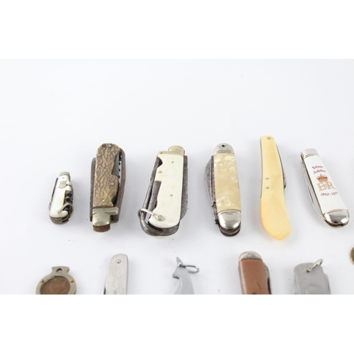 1247 - Twenty antique and vintage pocket knives to include mother of pearl etc.