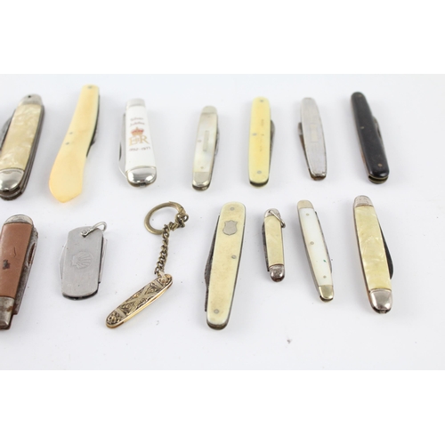 1247 - Twenty antique and vintage pocket knives to include mother of pearl etc.