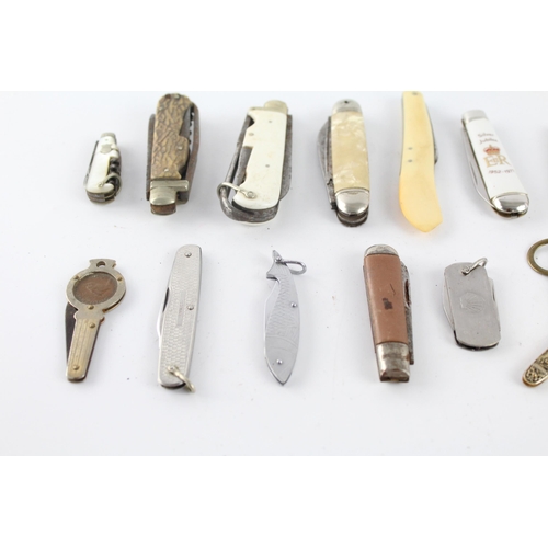 1247 - Twenty antique and vintage pocket knives to include mother of pearl etc.