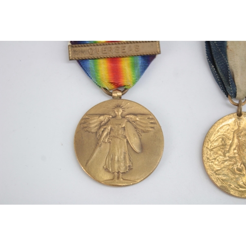 1256 - Two WWI medals, one Birmingham 1919 Peace and one American Victory