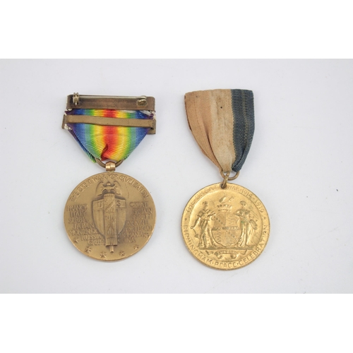 1256 - Two WWI medals, one Birmingham 1919 Peace and one American Victory