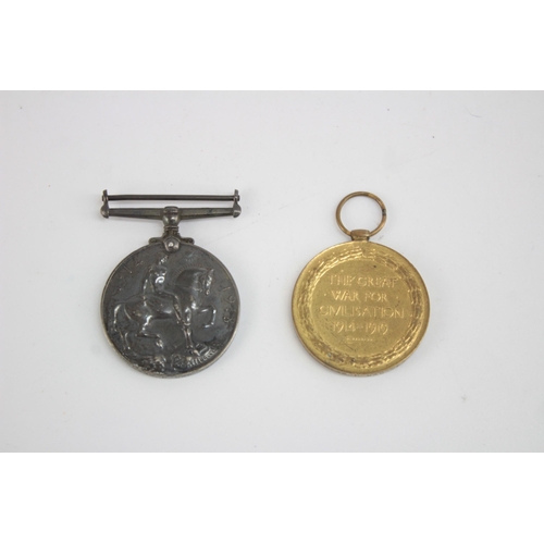 1260 - A WWI medal pair presented to 528236 DVR J. Dear R.E